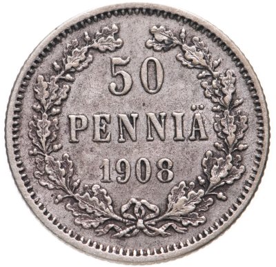 купить 50 пенни (pennia) 1908 L