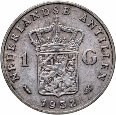купить Нидерландские Антильские острова 1 гульден (gulden) 1952
