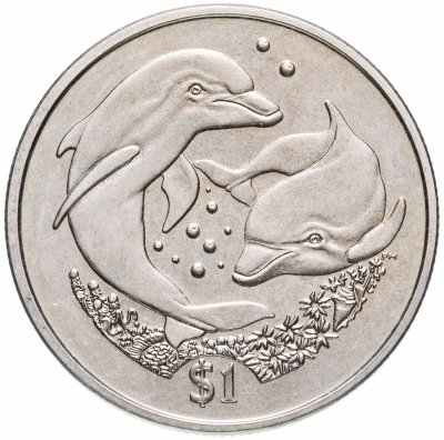 купить Британские Виргинские острова 1 доллар (dollar) 2006 "Дельфины"