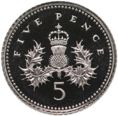 купить Великобритания 5 пенсов 1991