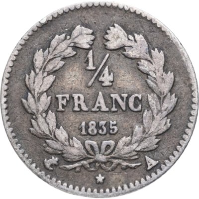 купить Франция 1/4 франка (franc) 1835