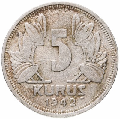 купить Турция 5 курушей (kurus) 1942