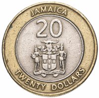 купить Ямайка 20 долларов 2000-2008, не магнитная, случайная дата