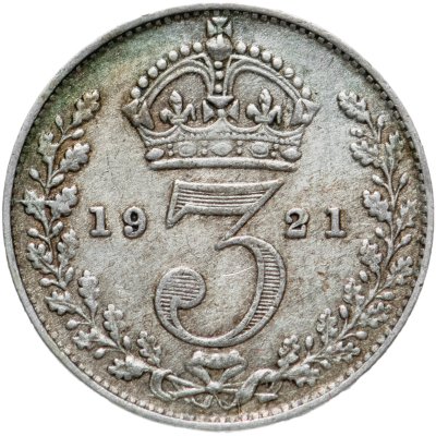 купить Великобритания 3 пенса (pence) 1921