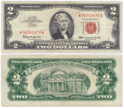 купить США 2 доллара 1963 (Pick 382a)