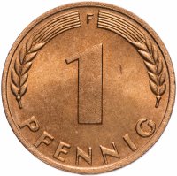 Купить Западная Германия (ФРГ) 1 пфенниг 1972 F