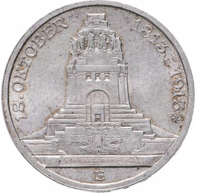 купить Германская Империя, Саксония 3 марки 1913 " 100 лет Битве народов"