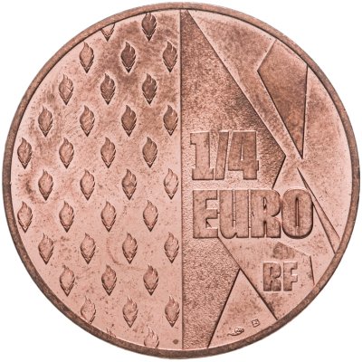 купить Франция 1/4 евро (euro) 2021 Олимпийские игры в Париже 2024 - Факел