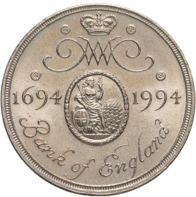 купить Великобритания 2 фунта (pounds) 1994 "300 лет Банку Англии"