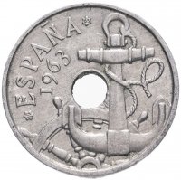 Купить Испания 50 сантимо 1963