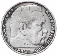 купить Германия, Третий рейх 5 рейхсмарок 1939 "B"