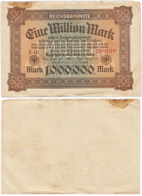 купить Германия 1000000 марок 1923 года (Pick 86a(1)