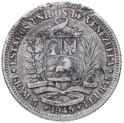 купить Венесуэла 1 боливар (bolivar) 1945