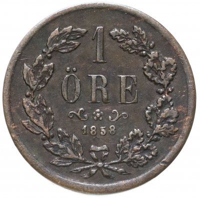 купить Швеция 1 эре (ore) 1858
