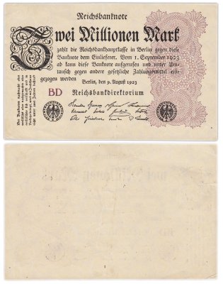 купить Германия 2000000 марок 1923 года
