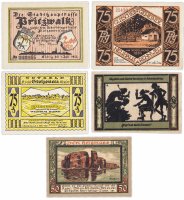 Купить Германия (разные земли) набор из 5 нотгельдов 1921