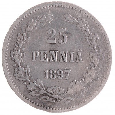 купить Для Финляндии 25 пенни 1897 L