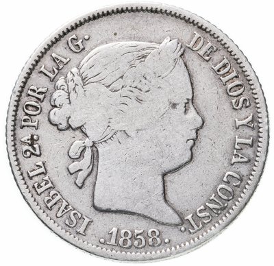 купить Испания 4 реала (reales) 1858