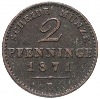 купить Германия, Пруссия 2 пфеннига 1871