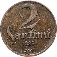 Купить Латвия 2 сантима (santimi) 1928