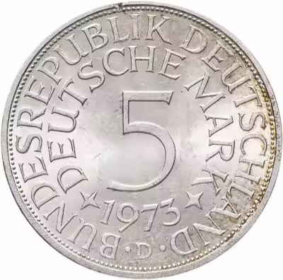 купить Германия 5 марок, 1973 Отметка монетного двора: "D" - Мюнхен