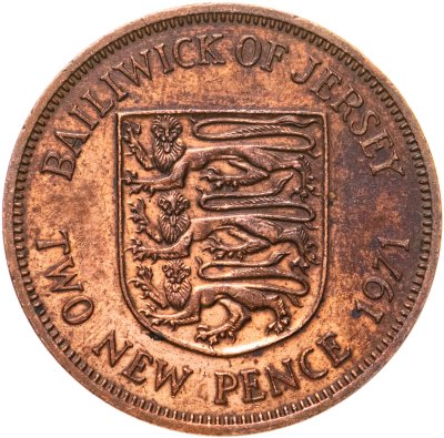 купить Джерси 2 новых пенса (pence) 1971