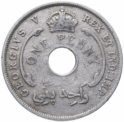 купить Британская Западная Африка 1 пенни (penny) 1920