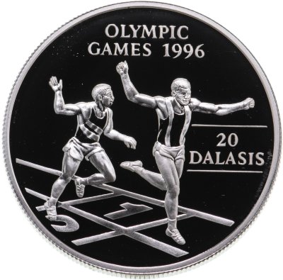 купить Гамбия 20 даласи (dalasis) 1994 "XXVI летние Олимпийские Игры, Атланта 1996"