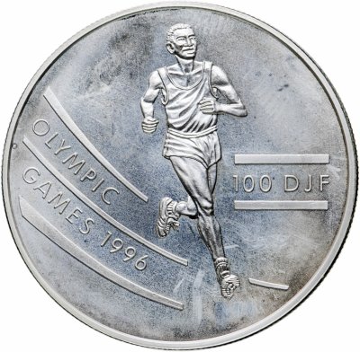 купить Джибути 100 франков (francs) 1994 XXVI летние Олимпийские Игры, Атланта 1996