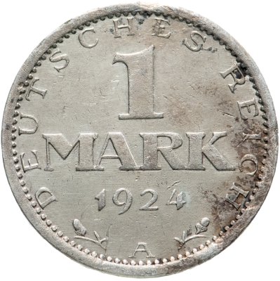 купить Германия 1 марка "A" 1924