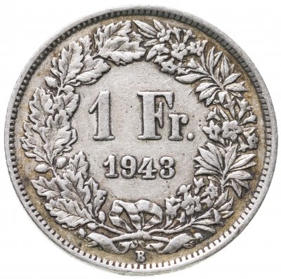 купить Швейцария 1 франк (franc) 1943