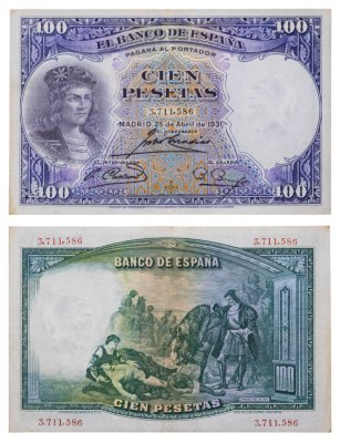 купить Испания 100 песет 1931 (Pick 83)