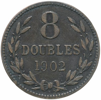 купить Гернси 8 дублей (doubles) 1902