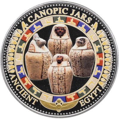 купить Соломоновы острова 2 доллара 2015 "Египет Сосуд канопа" в капсуле