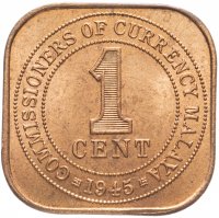 Купить Малайя 1 цент (cent) 1945