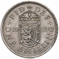 купить Великобритания 1 шиллинг (shilling) 1954-1970, случайная дата