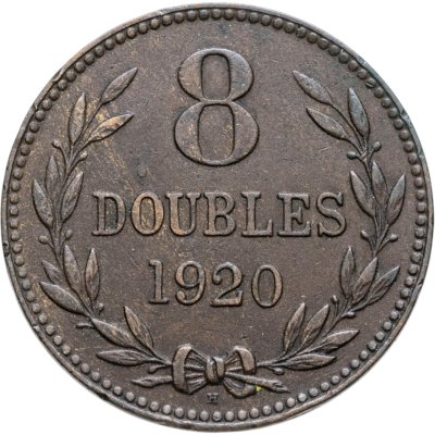 купить Остров Гернси 8 дублей (doubles) 1920 H