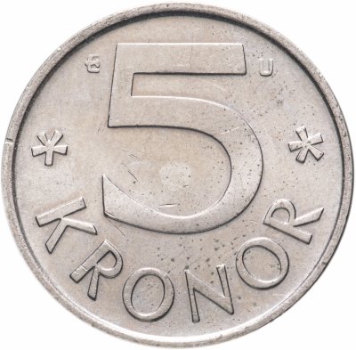 купить Швеция 5 крон 1976-2009, случайная дата