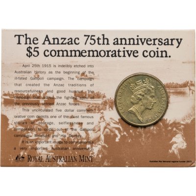 купить Австралия 5 долларов (dollars) 1990 Мемориал АНЗАК