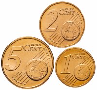 купить Нидерланды годовой набор 1,2,5 центов 2007 (3 монеты, UNC)