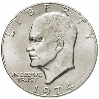 купить США 1 доллар (dollar) 1974 доллар Эйзенхауэра без обозначения монетного двора