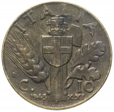 купить Италия 10 чентезимо (centesimi) 1943