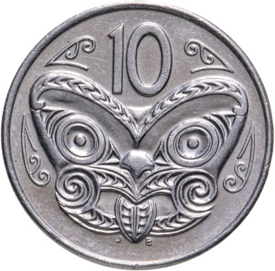 купить Новая Зеландия 10 центов (cents) 2000-2003 Пожилая королева