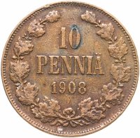 купить 10 пенни (pennia) 1908