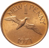 купить Гернси 1 новый пенни (penny) 1971