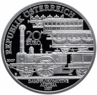 купить Австрия 20 евро 2007 "Северная дорога", в футляре с сертификатом