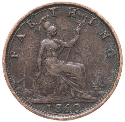 купить Великобритания 1 фартинг (farthing) 1860