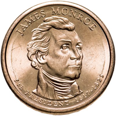 купить США 1 доллар (dollar) 2008 D Джеймс Монро (5-й президент США) знак монетного двора "D" - Денвер