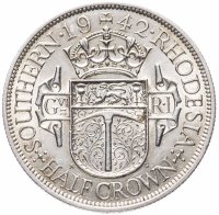 Купить Южная Родезия 1/2 кроны (crown) 1942
