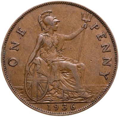 купить Великобритания 1 пенни (penny) 1936